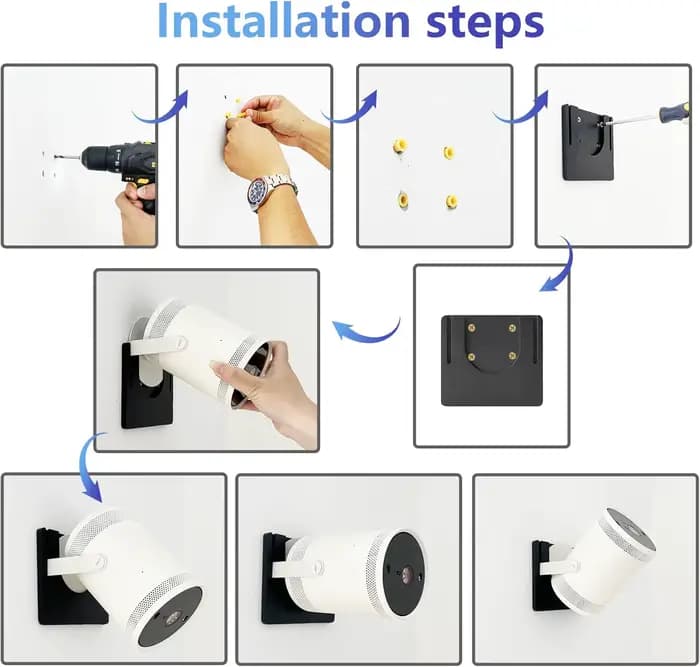 Support mural SP-LFF3CLAX SP-LFF3CLA flambant neuf pour projecteur portable Samsung The Freestyle