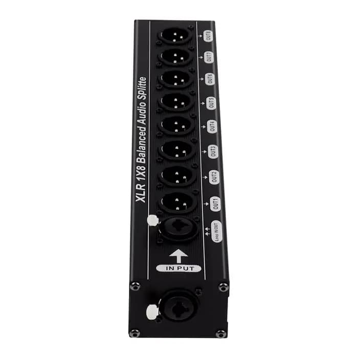 Nouveau Répartiteur Audio Équilibré XLR 1x8 Électronique, 1 Entrée 8 Sorties, Boîtier Répartiteur de