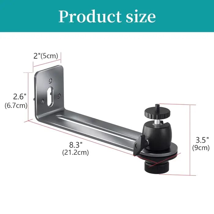Support de projecteur mural multi-angle réglable en métal