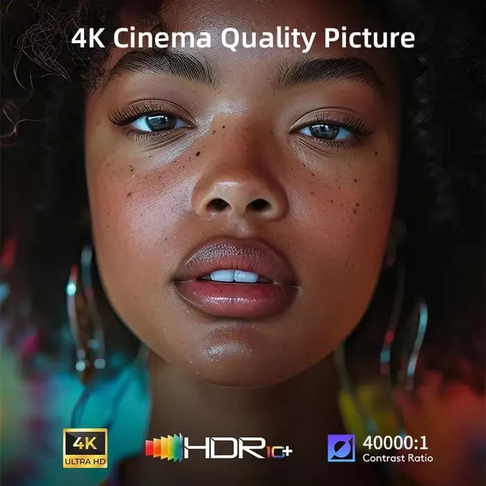 CAIWEI S7+ Projecteur Vidéo 4K Ultra HD 4000 ANSI Home Cinéma Android pour Films Mise au Point Automatique Smart TV Projecteurs de Faisceau pour Extérieur
