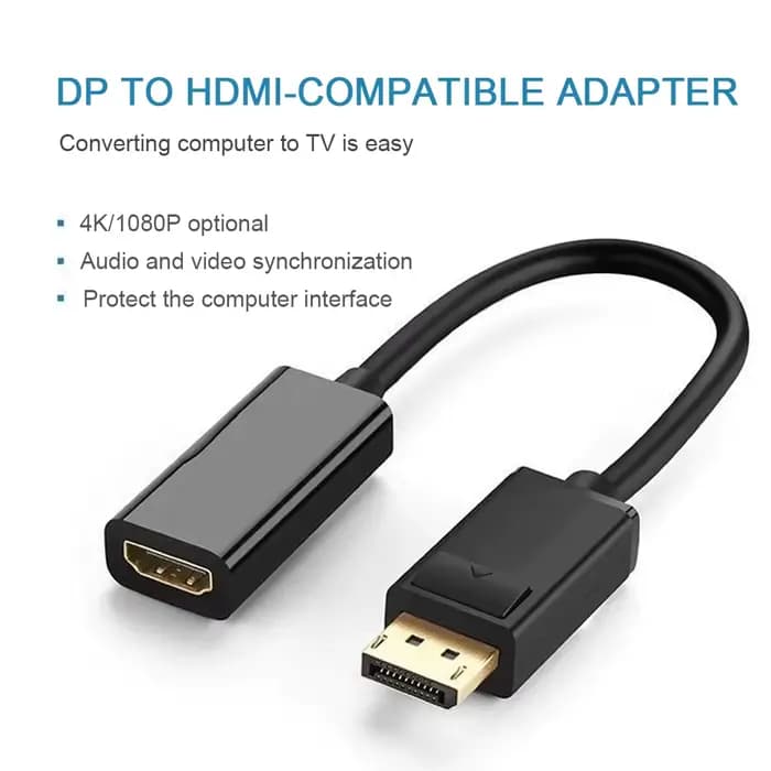 Adaptateur convertisseur 4K DP vers HDMI