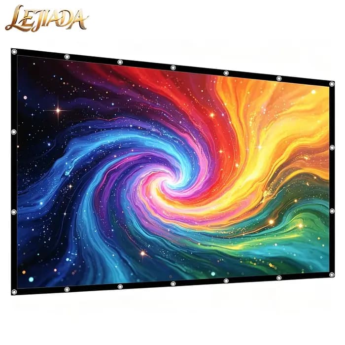 LEJIADA Nouvel écran de projection HD 16:9 pliable anti-plis