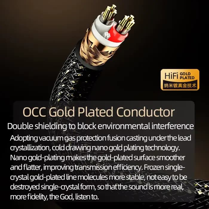 ATAUDIO RCA câble Coaxial Audio numérique haut de gamme OCC noyau plaqué or RCA vers RCA mâle cordon stéréo