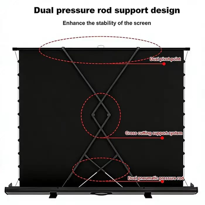 Écran de projection portable à tension par tirette
