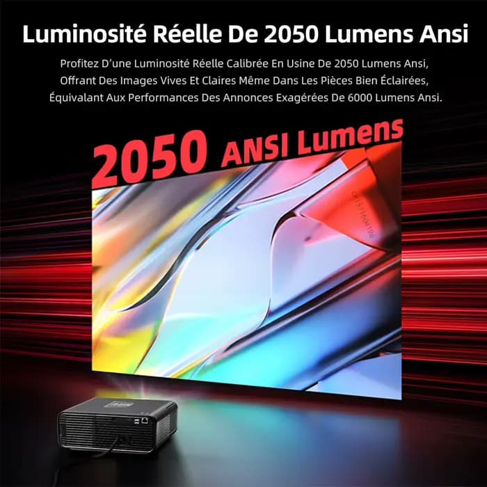 Projecteur AUN Android 14 Google TV Full HD Cinéma Portable Intelligent AI 2050 ANSI 4K LED