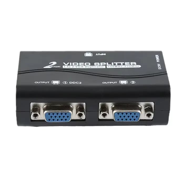 Répartiteur VGA avec câble USB, 1 PC vers 2 moniteurs, 1 vers 2 écrans dans, adaptateur duplicateur