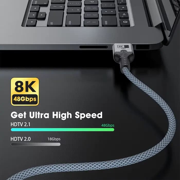 Câble vidéo 8K HDMI 2.1 haute vitesse 48Gbps dynamique HDR 8K/60Hz 4K/120Hz UHD