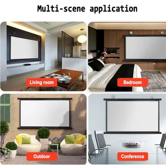 Écran de projection lavable de 84 pouces 16:9 pour intérieur/extérieur / home cinéma / écrans