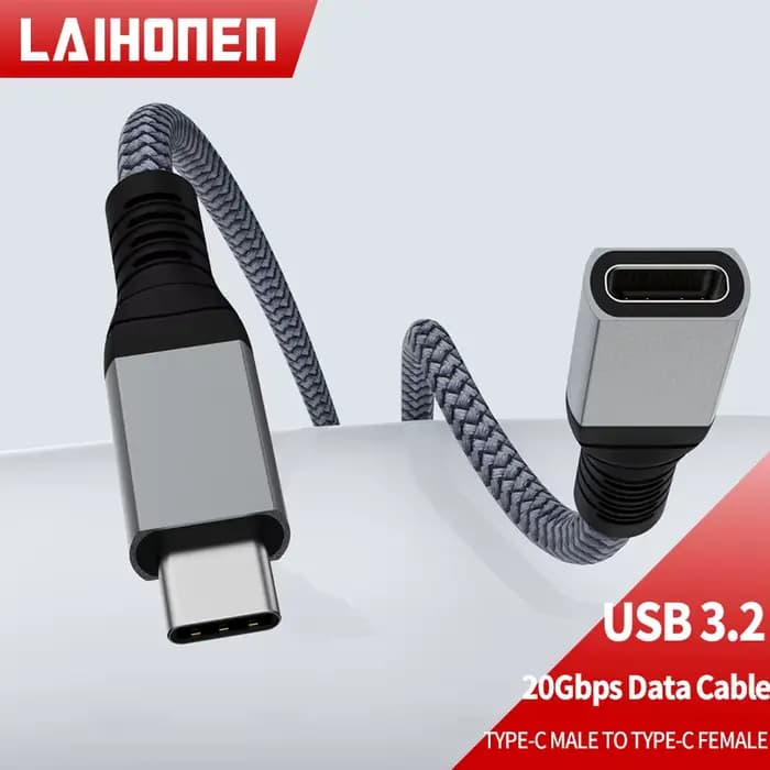 Câble d'extension USB C Audio/vidéo 4K @ 60HZ type-c mâle à femelle