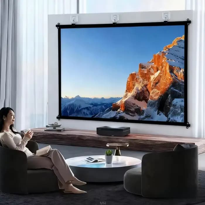 Écran de projection ALR 100/120 pouces à cadre fixe anti-lumière