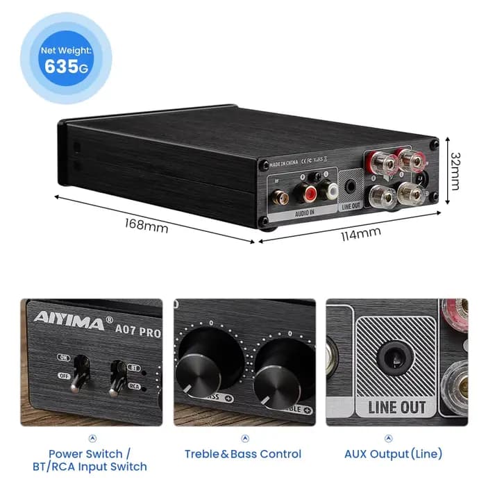 AIYIMA Audio TPA3255 amplificateur de puissance domestique Bluetooth A07 PRO A07