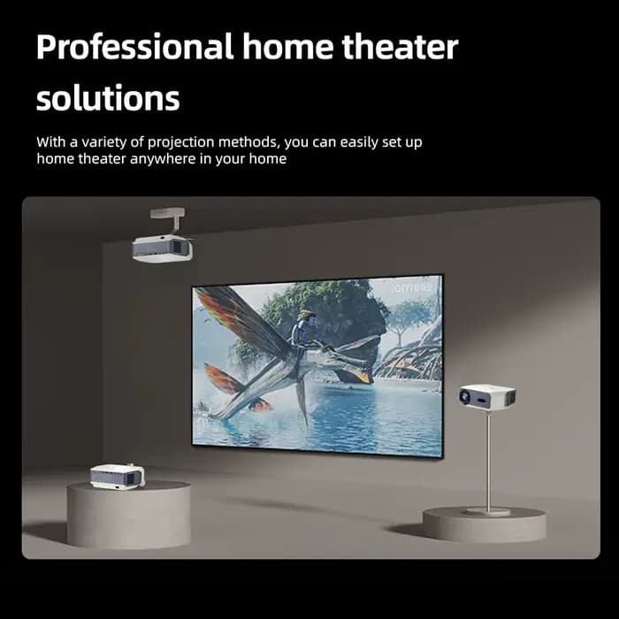 AUN A004 Pro Android projecteur Portable Full HD Home cinéma 4K décodage de film 1080P vidéoprojecteur mise au point électrique 3D MINI théâtre