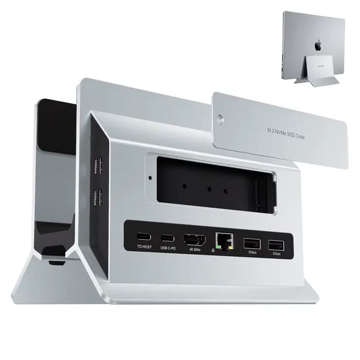 Station d'accueil pour MacBook, station d'accueil verticale pour ordinateur portable pour Mac mini a