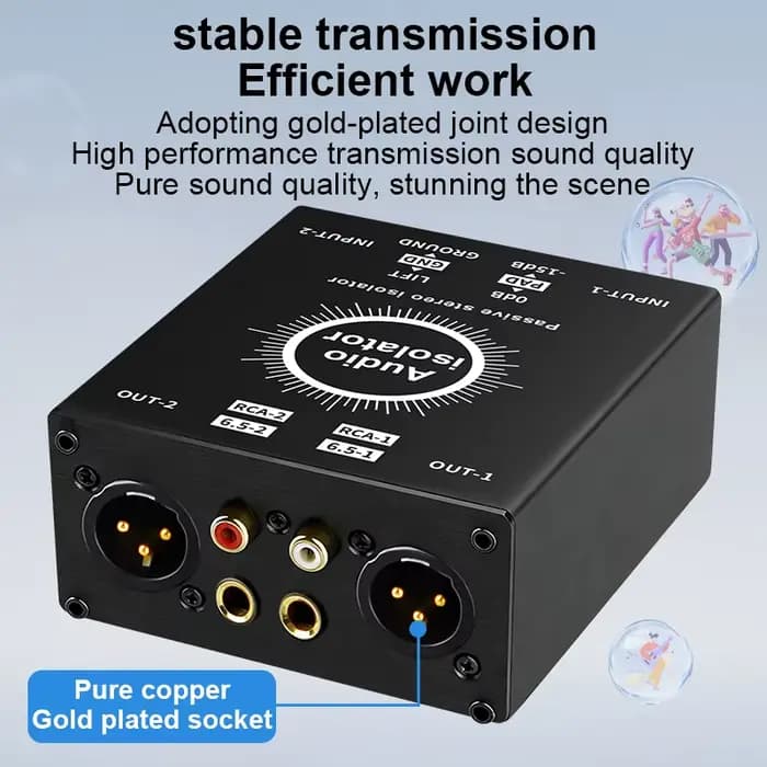 Isolateur Audio XLR à 2 canaux