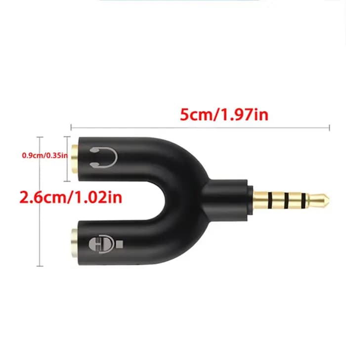 Adaptateur séparateur de micro pour casque d'écoute