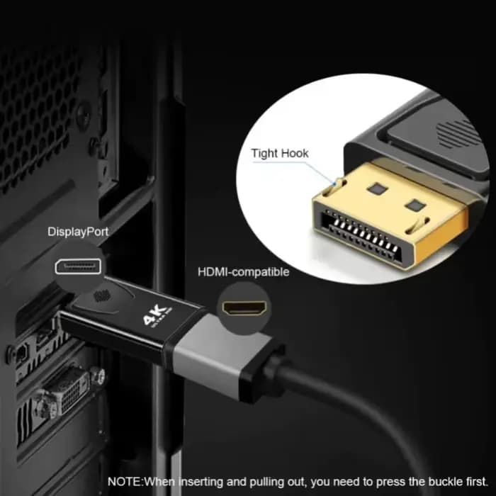 Câble adaptateur 4K DisplayPort vers HDMI