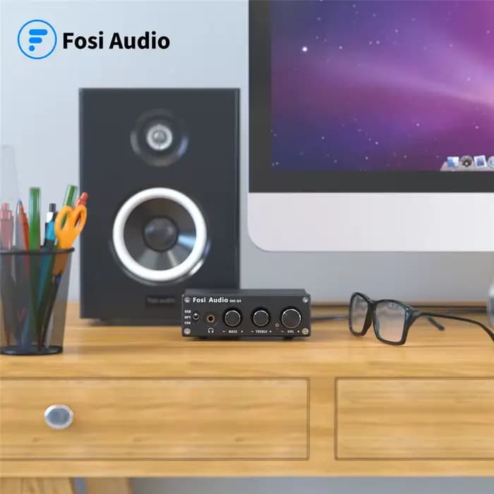 Fosi Audio Q4 Mini stéréo USB Gaming DAC et amplificateur de casque adaptateur de convertisseur