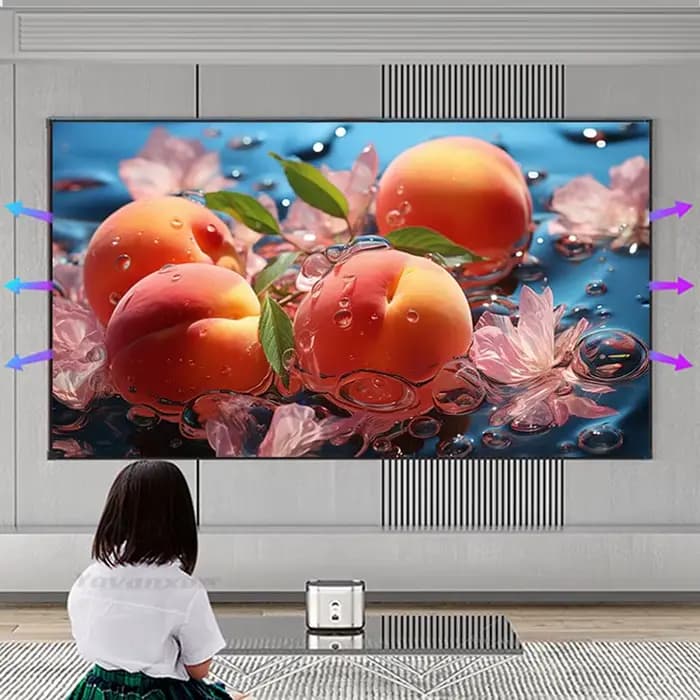 Écran de projection longue portée Fresnel Pro dédié au triple laser 120" Max pour projecteur