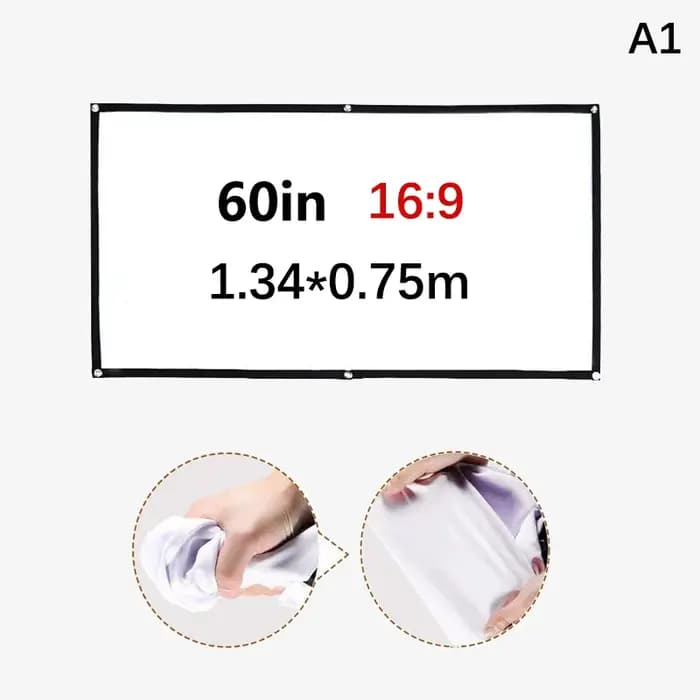 16:9 écran de projecteur Portable rideau de projecteur Simple 60/72/84/100/120 pouces écran d'affich