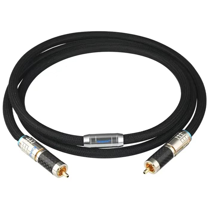 Xangsane 3.7mm 2 OCC plaqué argent coaxial 75 ohm décodeur audio numérique SPDIF caisson de basses RCA TV câble