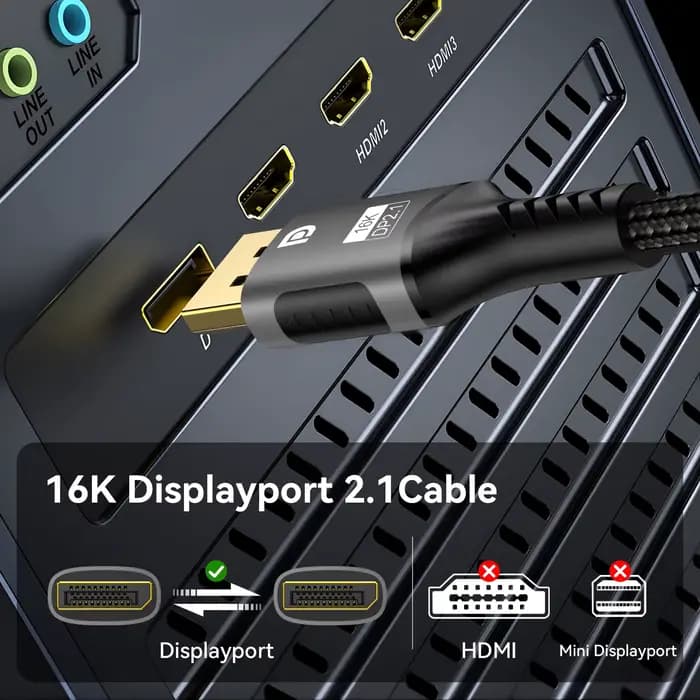 Port d'affichage de câble audio vidéo HDR pour ordinateur portable