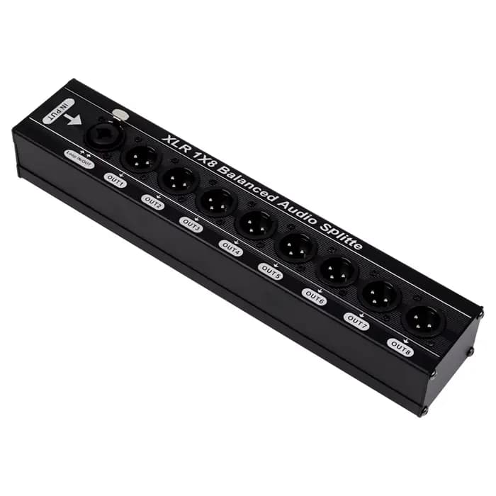 Nouveau Répartiteur Audio Équilibré XLR 1x8 Électronique