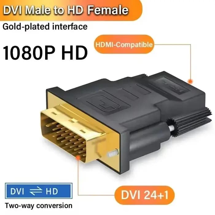 Adaptateur DVI 24 + 1 vers HDMI, Conversion TV, connexion sur ordinateur, moniteur, convertisseur DV