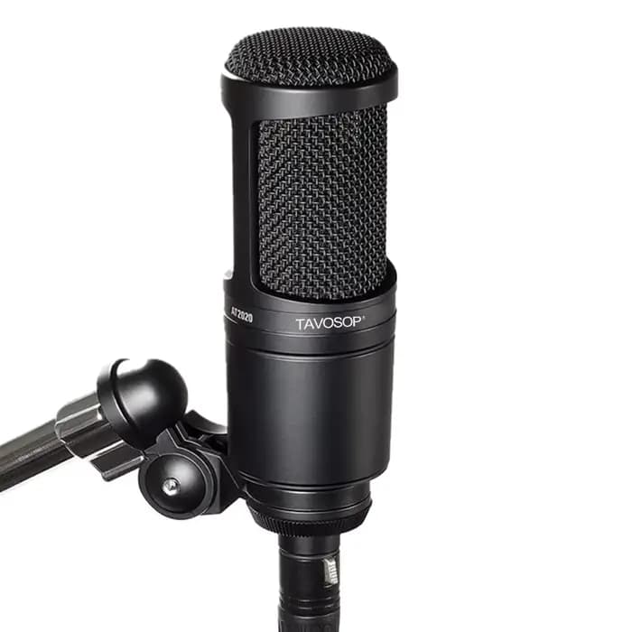 Microphone professionnel à condensateur cardioïde TAVOSOP-AT2020 pour applications en studio à domic