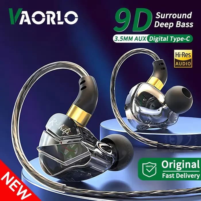 Écouteurs intra-auriculaires filaires 9D Surround HIFI