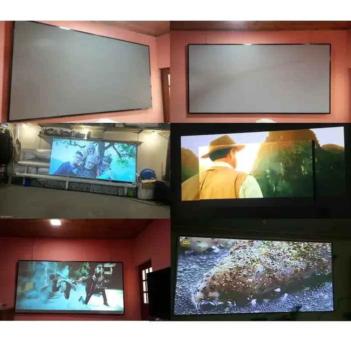 Écran de projecteur pliable HD réfléchissant haute luminosité 60 100 120 pouces 16:9