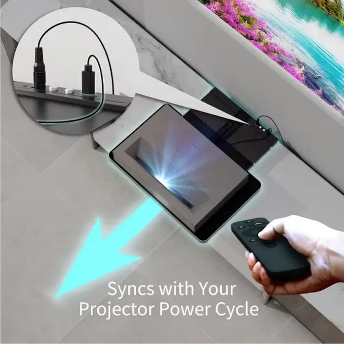 Plateau coulissant motorisé pour TV laser pour projecteur à jet ultra court (UST)