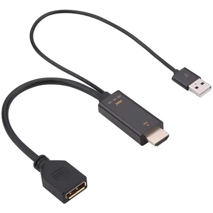 Câble HDMI vers DisplayPort 4K@60Hz 2K@120Hz, câble de source HDMI vers écran DP pour PC, ordinateur