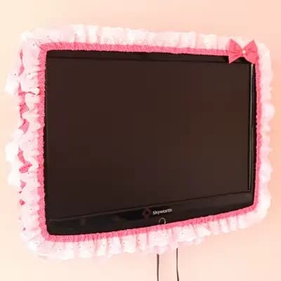 24-48 pouces tissu TV cercle mise sous tension sans sortir cache-poussière écran de moniteur décorat