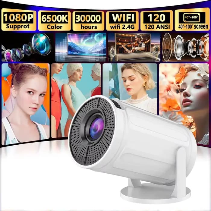Projecteur RUSMR RY008 PRO 4K Android Double Wifi6 290ANSI Allwinner H713 BT5.0 1080P 1280*720P Cinéma à domicile