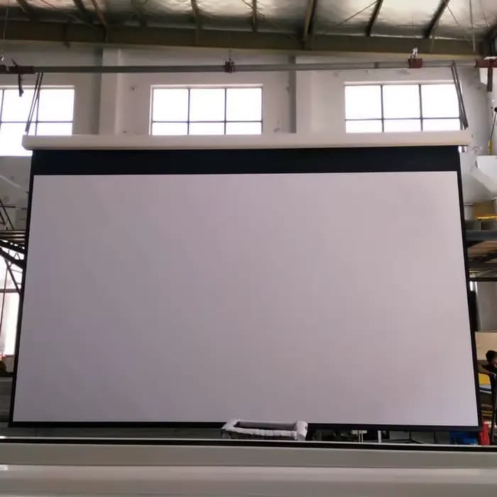 Écran de Projection, équipement de théâtre à ascenseur électrique, matériau PVC en fibre de verre de
