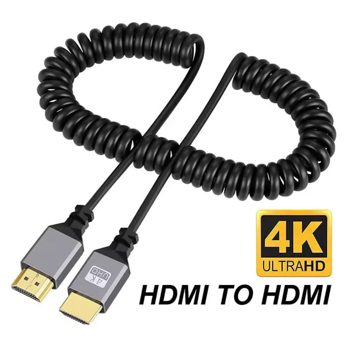 4K @ 60HZ 0.5-2.4M Compatible HDMI vers HDMI/MINI HDMI/Micro HDMI/extension enroulée câble en spiral