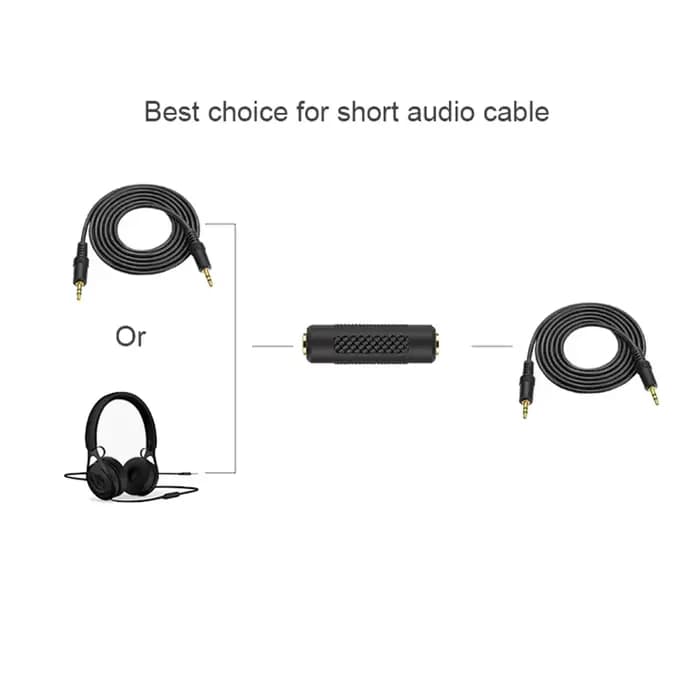 Connecteur adaptateur Audio 3.5mm femelle à femelle