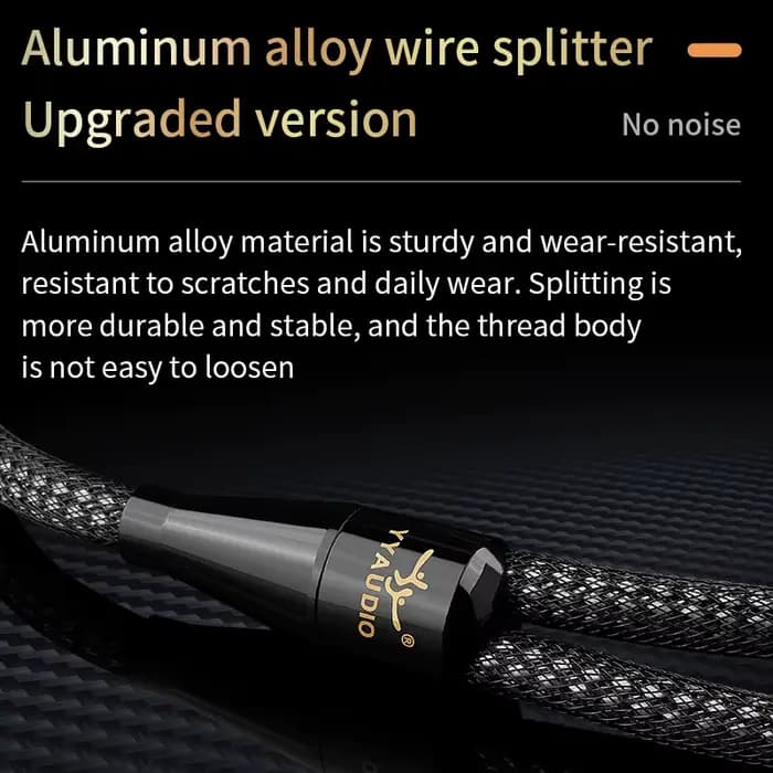Câble Audio Hifi 3.5mm jack vers 2RCA OCC plaqué argent Aux 3.5 Y séparateur