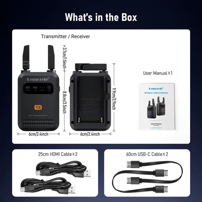 Lemorele 200m transmetteur récepteur HDMI sans fil 1080P émetteur-récepteur vidéo d'extension Hdmi p