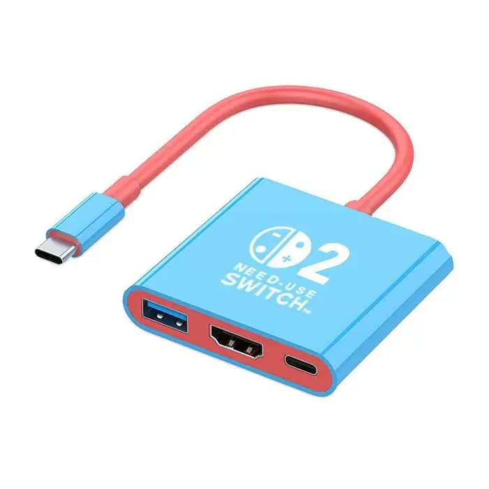Switch 2 Dock pour Station d'accueil Switch 2 TV avec Port USB 3.0 4K HDMI 2.0 et adaptateur USB-C v
