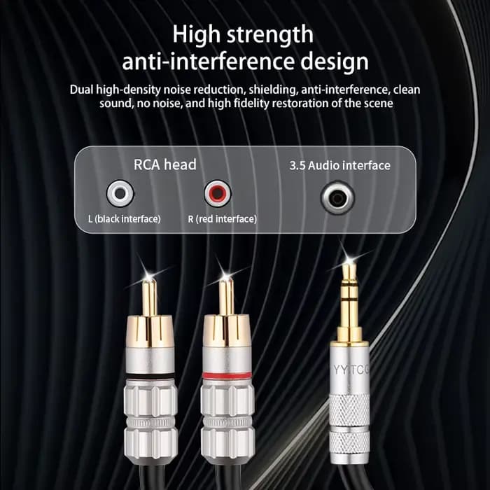 Câble RCA stéréo HiFi, 3.5mm vers 2RCA