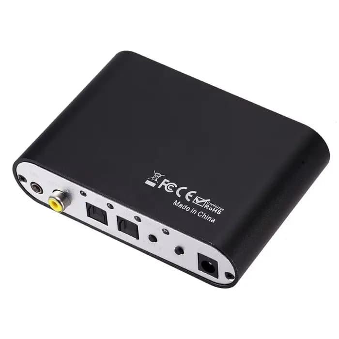 AC3 Audio numérique vers analogique 5.1 canaux stéréo convertisseur DAC optique SPDIF Coaxial AUX 3.5mm à 6