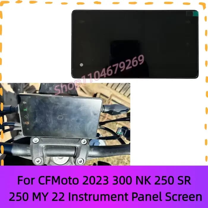 Écran LCD pour tableau de bord CF Moto 2023 300SR 300NK 250NK 250SR 250MY 22 avec assemblage du cadr
