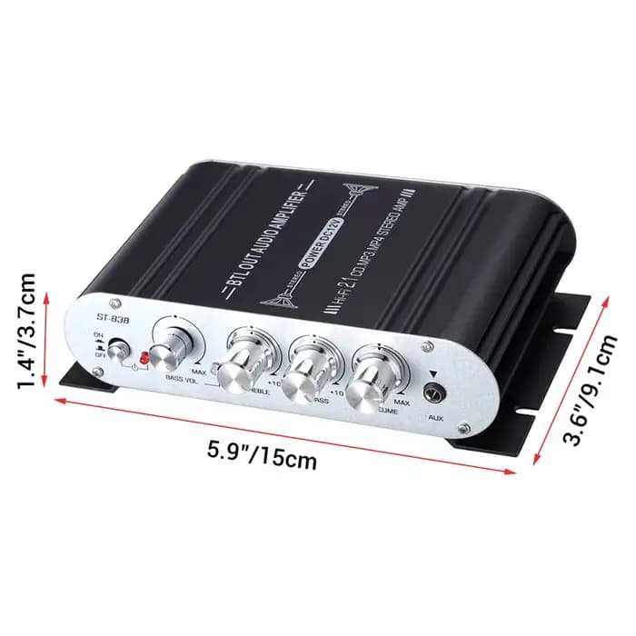 Lepy 838 HiFi 2.1 canaux amplificateur Audio stéréo basse