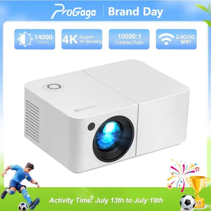 Mini projecteur HD300 4K Full HD 1080P 450ANSI Smart 5G WiFi BT Smart Home Theater Cinema Projector