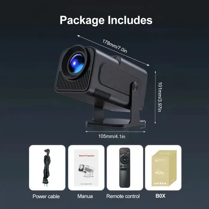 Projecteur Android 11 4K, résolution native 1080P, 390 ANSI, HY320, double Wifi6, BT5.0, 1920*1080P,