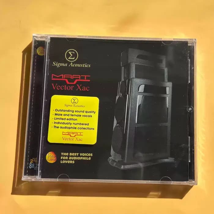 CD de test audiophile Sigma Acoustics MAAT Vector Xac, collection audio haute résolution de voix mas