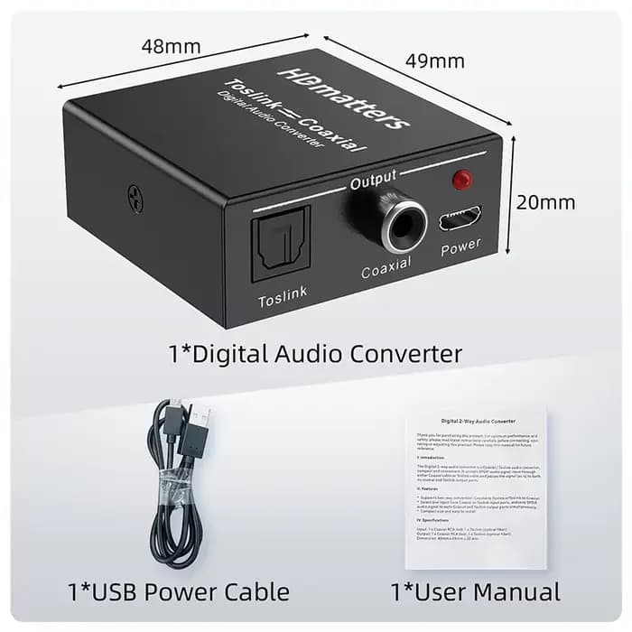 Convertisseur audio numérique bidirectionnel RCA