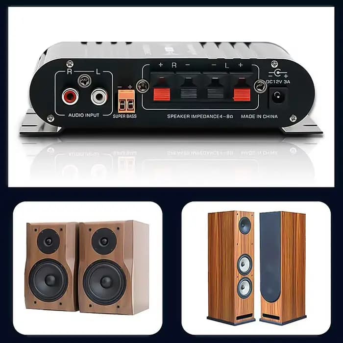 838 amplificateurs de cinéma maison HiFi 2.1 canaux amplificateur de puissance stéréo basse son voiture