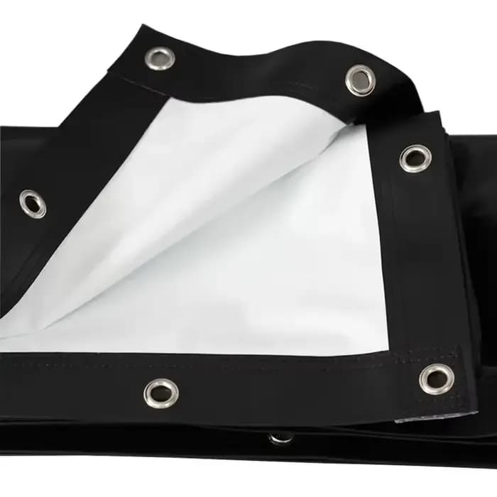 Écran de projection portable simple à contraste élevé de 300 pouces avec œillets, tissu blanc mat 4K